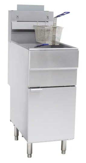 CHEFSRANGE GF120 - 22 LTR SINGLE TANK GAS FRYER (4 BURNER)