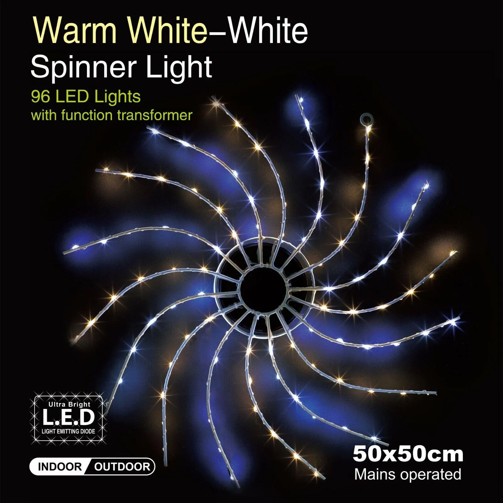 Christmas LED Light Spinner Silhouette Warm White