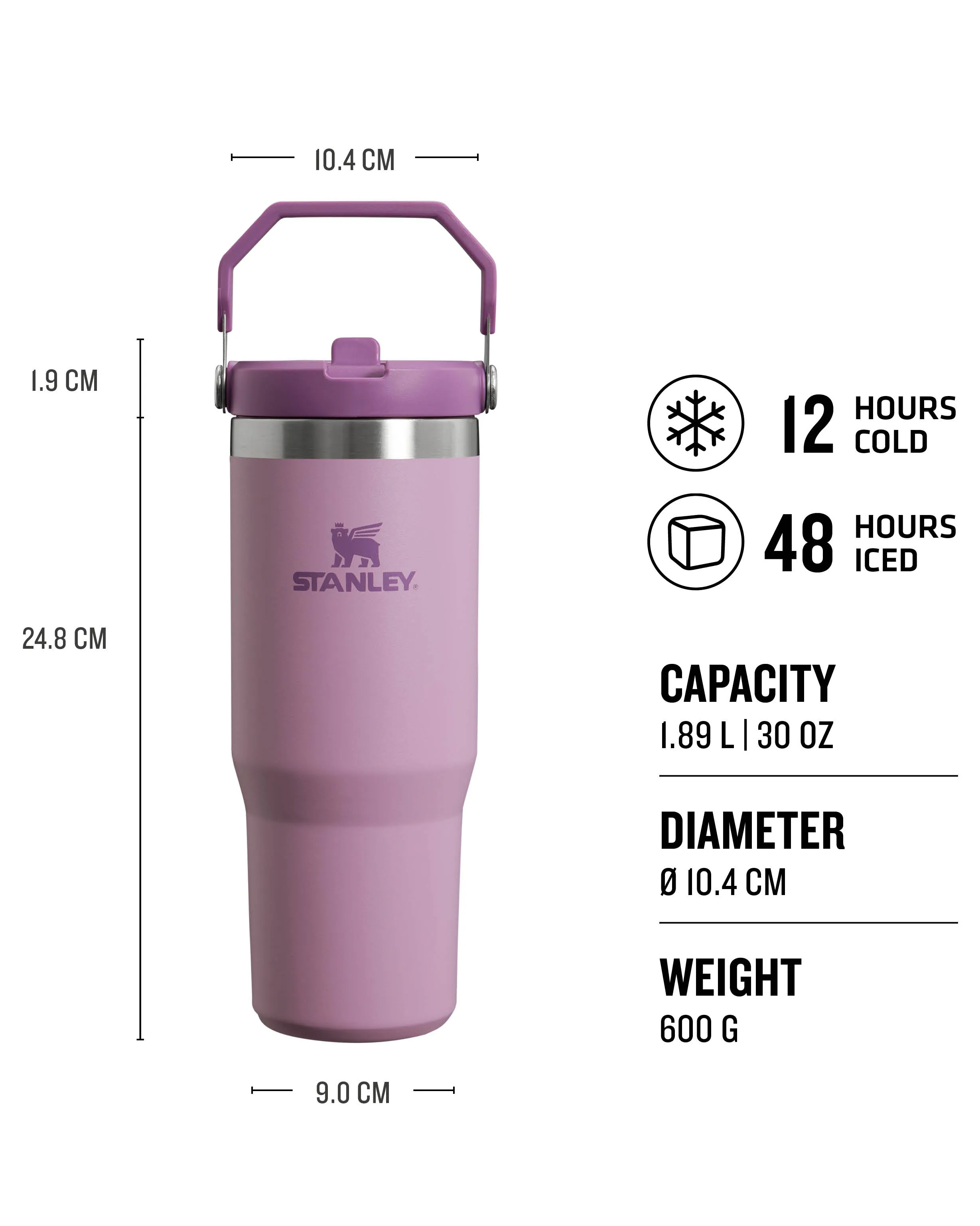 Classic Iceflow Flip Straw Tumbler in Lilac