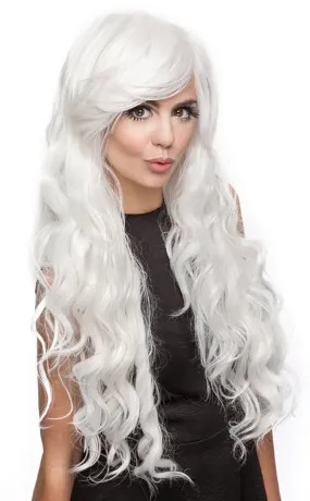 Classic Wavy White Wig