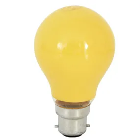 Coloured Globe B22 40w Yellow