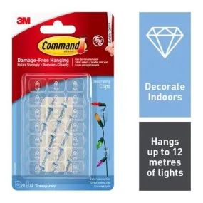 Command™ Clear Decorating Clips with Clear Strips 17026CL