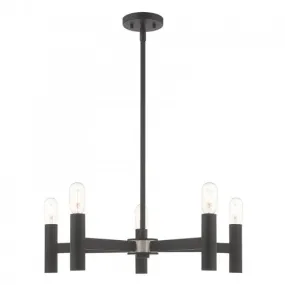 COPENHAGEN 5 LIGHT CHANDELIER, BLACK