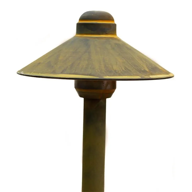 CopperMoon CM.6014 12V Copper 6" Path Light Top, 10.75" X 3/4" Copper Stem With Stake