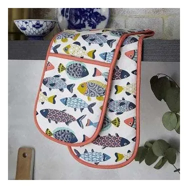 Cotton Aquarium Double Oven Glove