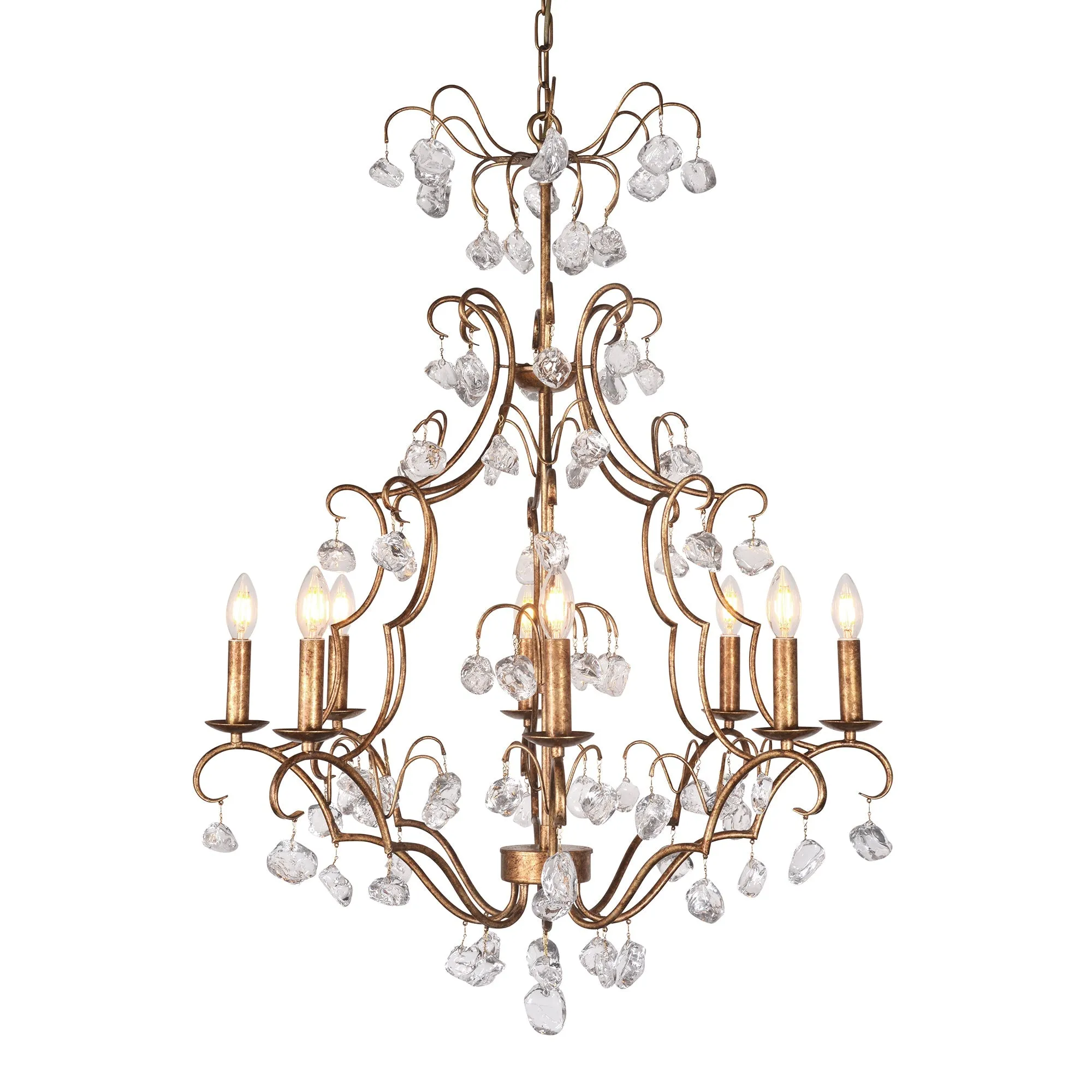 Crystal Pendant Chandelier Large by Zentique