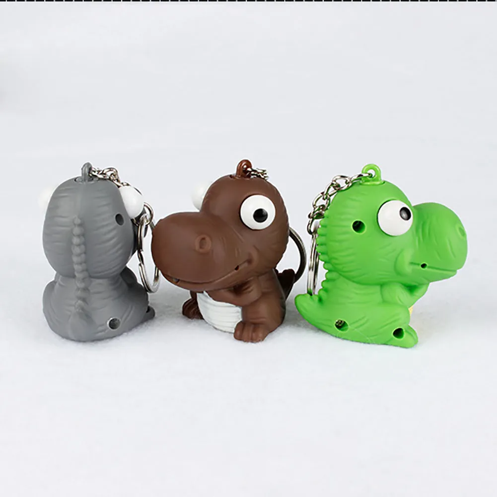 Cute Dinosaur Light-Up Singing Flashlight Key-chain