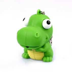 Cute Dinosaur Light-Up Singing Flashlight Key-chain