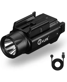 CVLIFE 1500 Lumens Pistol Flashlight Magnetic Rechargeable, Tactical Light for Pistol - Global