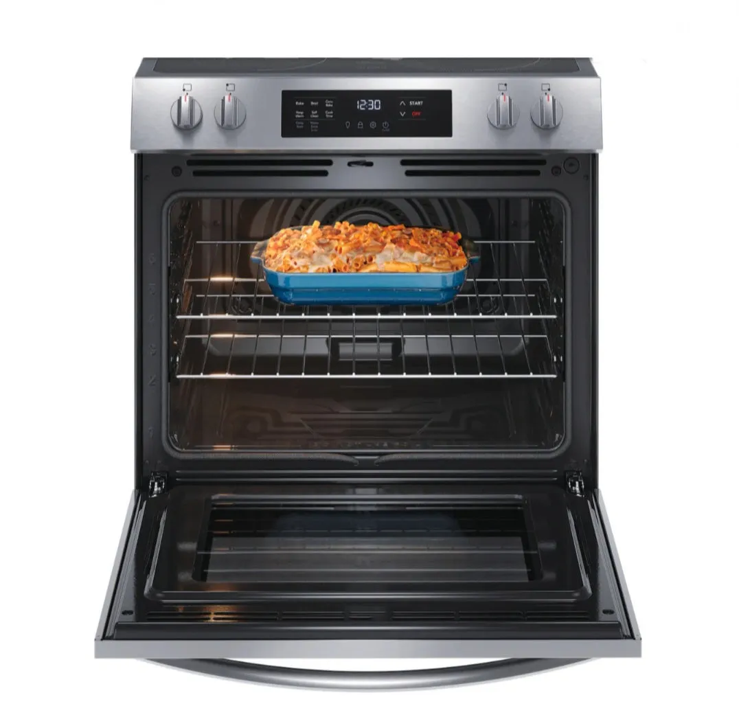 D2C Frigidaire 30'' Front Control Gas Range with Convection Bake - 5 Burners