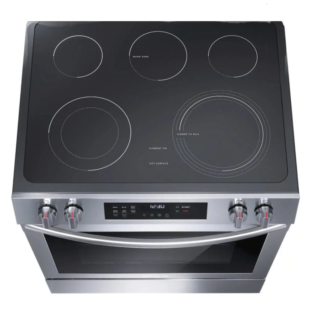 D2C Frigidaire 30'' Front Control Gas Range with Convection Bake - 5 Burners