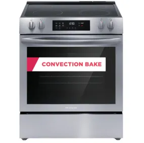 D2C Frigidaire 30'' Front Control Gas Range with Convection Bake - 5 Burners