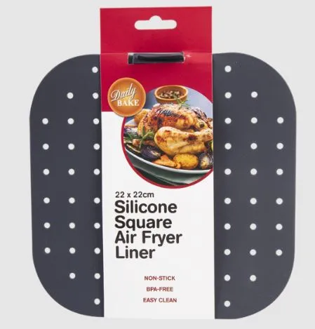 Daily Bake Silicone Square Air Fryer Liner 22x22cm