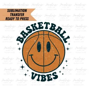 Distressed Basketball Vibes Retro  Ready to Press Sublimation Transfer