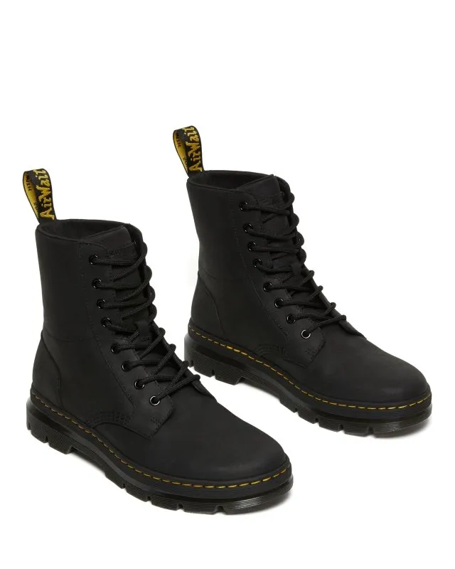 Dr. Martens Combs Leather - Black Wyoming