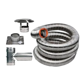 Drolet VOLKA-425 4" X 25' Vortex Stainless Flex Liner Kit For Pellet Stove