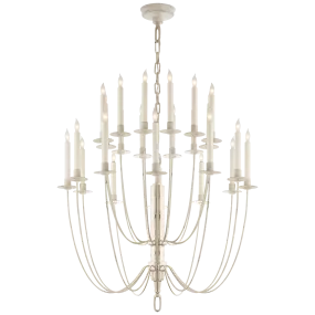 Erika Two-Tier Chandelier in Belgian White