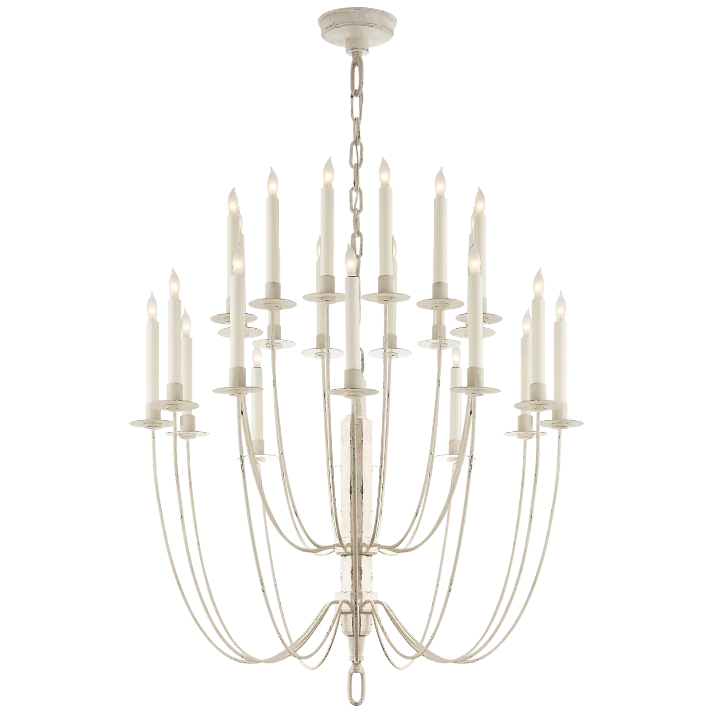 Erika Two-Tier Chandelier in Belgian White