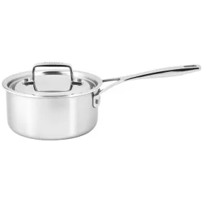 Essential 5-Ply 1.5-Quart Stainless Steel Saucepan with Lid