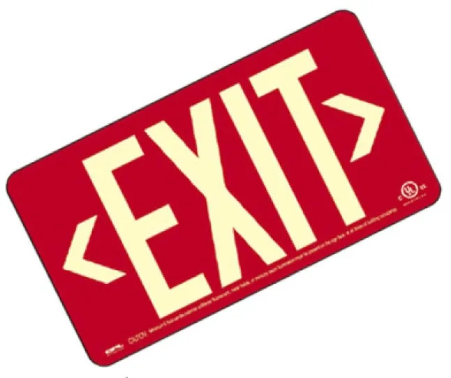 EXIT Sign, Centurion 100, Double Sided w/T-Bar Mount Bracket