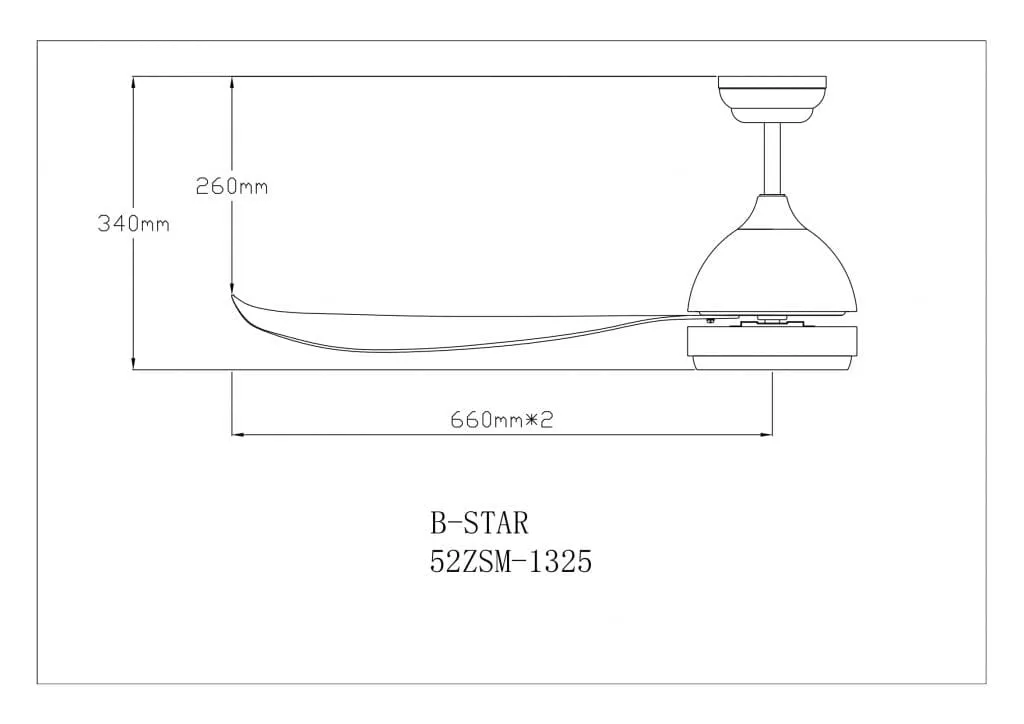 Fanco B-Star 36"/46"/52" (3 Blade) DC Ceiling Fan