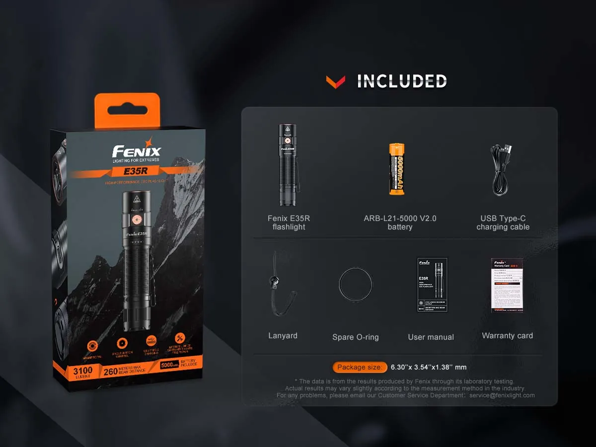 Fenix E35R Rechargeable EDC Flashlight