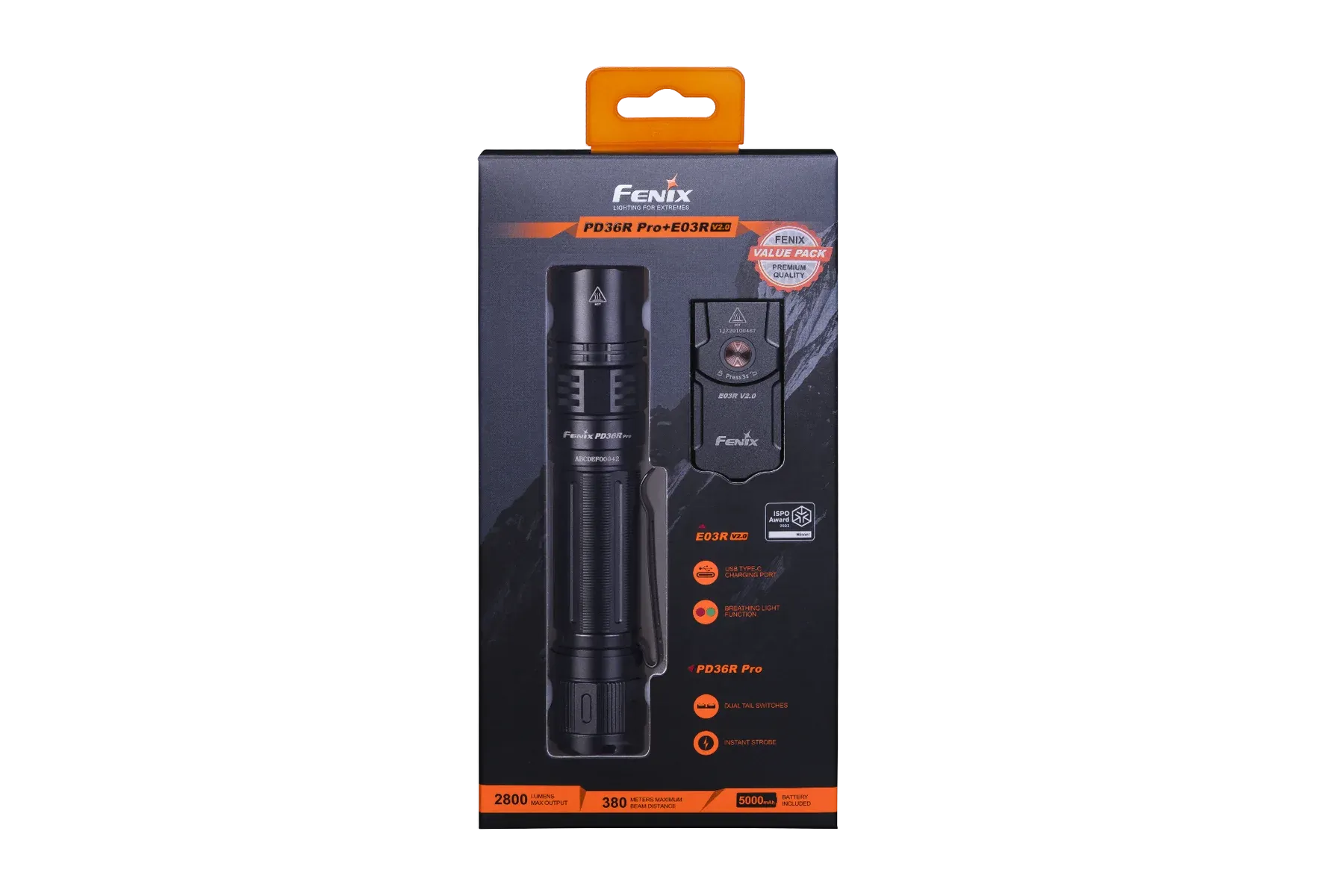 Fenix PD36R Pro   E03R v2.0 - Value Pack