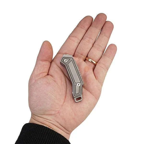 FL02 Titanium Irregular USB Rechargeable Keychain Flashlight