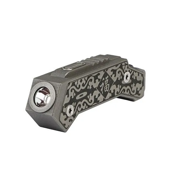 FL02 Titanium Irregular USB Rechargeable Keychain Flashlight