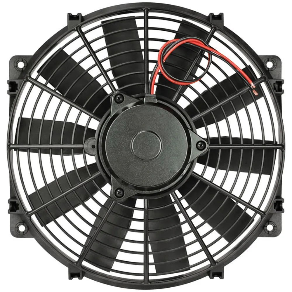 Flex-A-Lite Trimline Electric Cooling Fan - 14" Fan - Push/Pull - 1585 CFM - 12V - Straight Blade - 14 x 14-3/4" - 3-1/2" Thick - Plastic