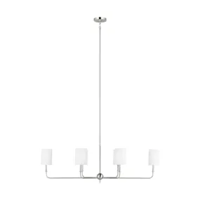 Foxdale 6 Lights LED Chandelier Brushed Nickel finish