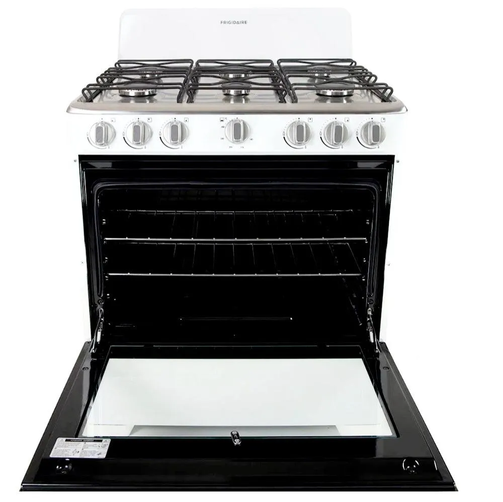 Frigidaire 30” 6 Burners Gas Range - White