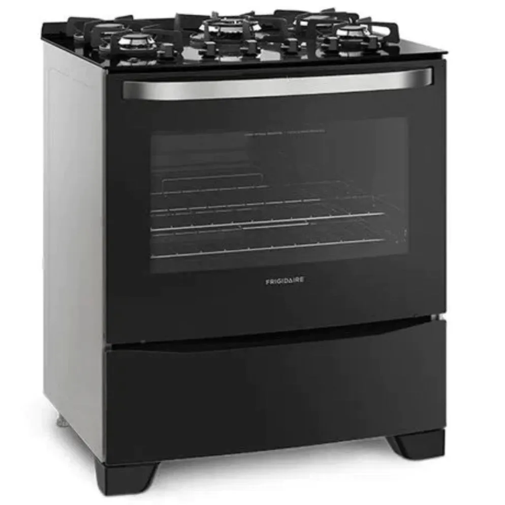 Frigidaire Gas Range 30" with 5 Burners Glass Cooktop in Black