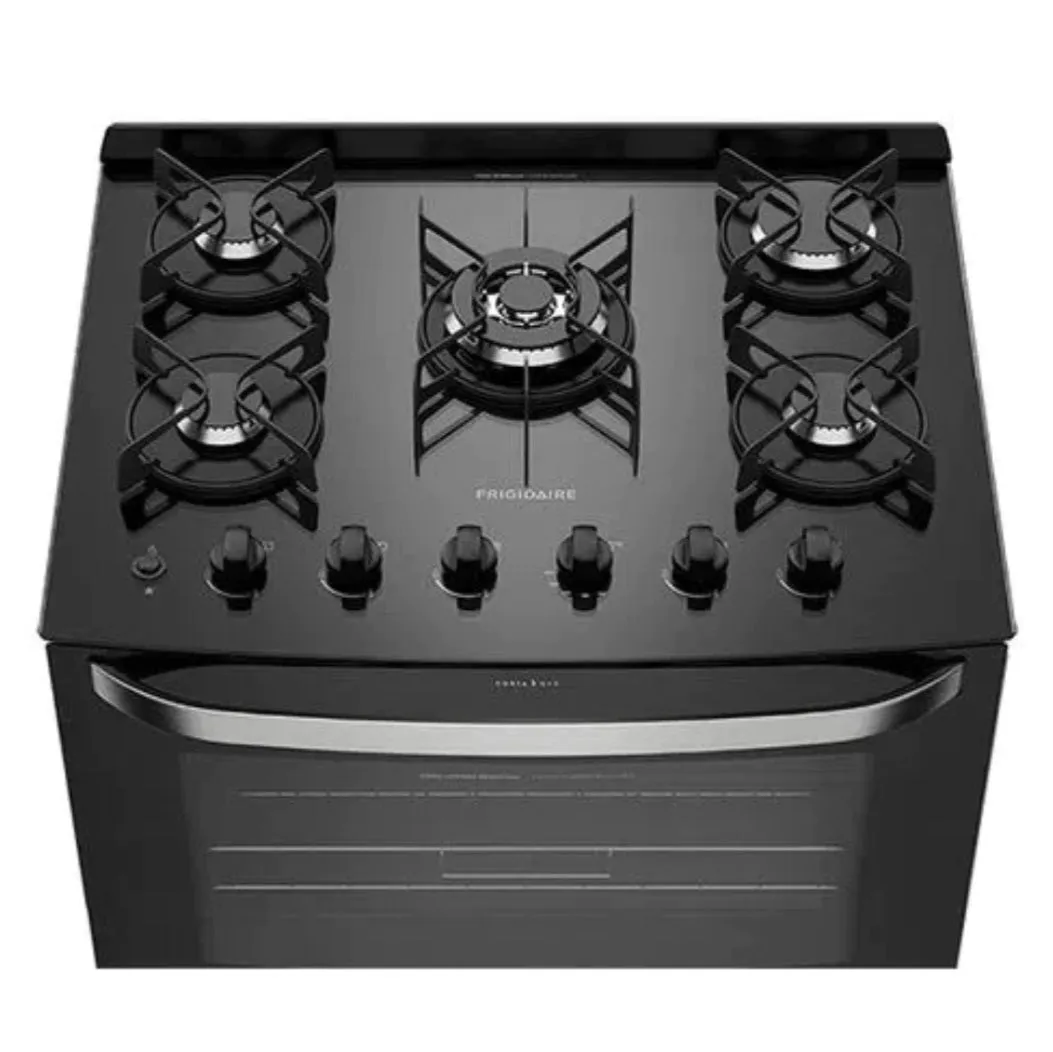 Frigidaire Gas Range 30" with 5 Burners Glass Cooktop in Black