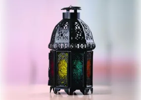 Garden Light Im Zh C1033 Black & Gold With Multicolor Glass