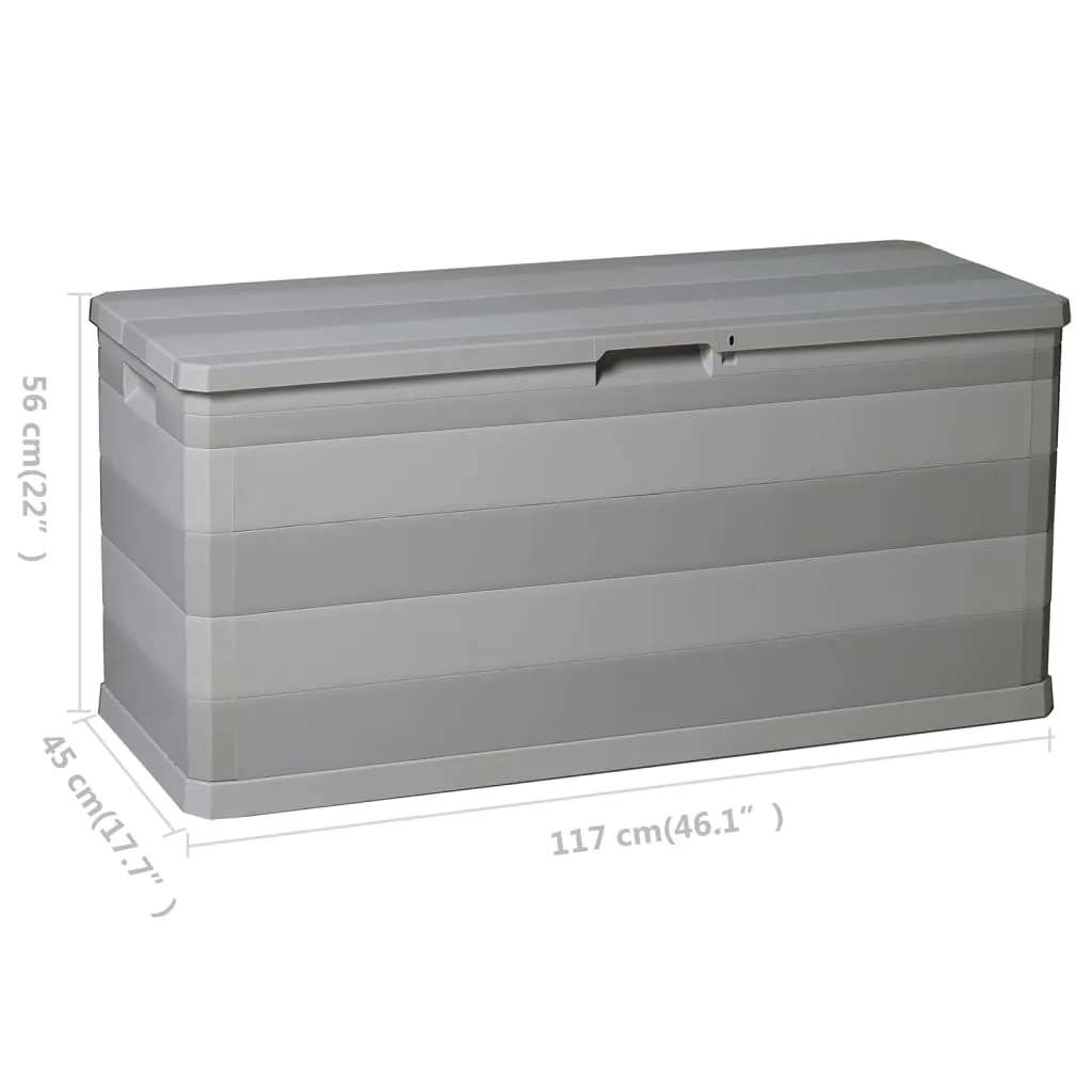 Garden Storage Box Grey 117x45x56 cm