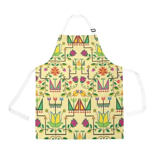 Geometric Floral Summer-Vanilla Apron