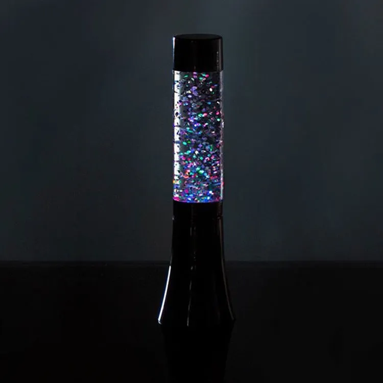 Glitter Lamp Cylinder Black