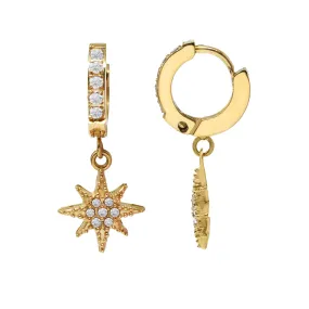 Gold Star Hug Earrings