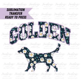 Golden Retriever Daisy Ready to Press Sublimation Transfer