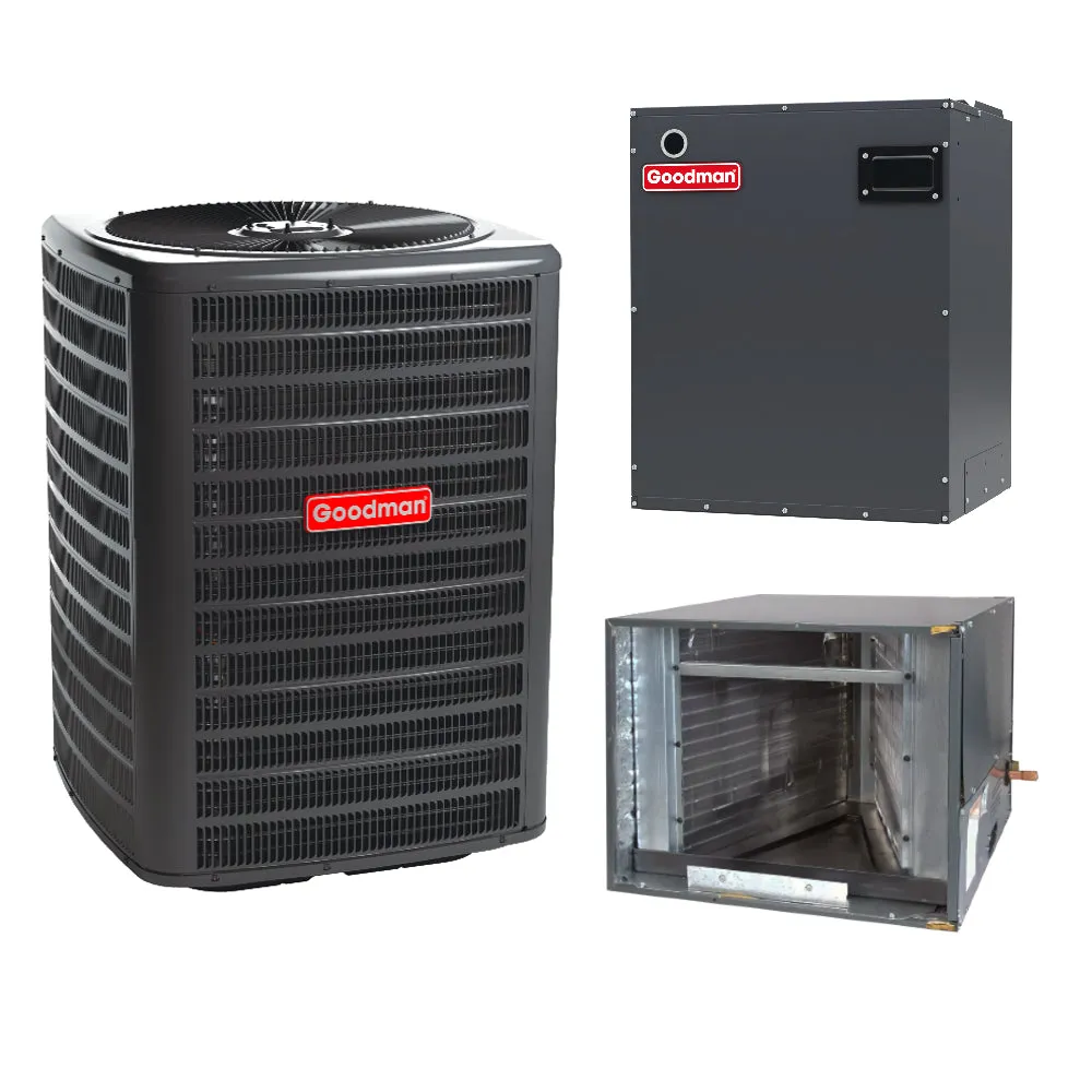 Goodman 3 Ton 15.2 SEER2 R32 System: Condenser GLXS4MA3610, Modular Blower MBVB16CP1X00