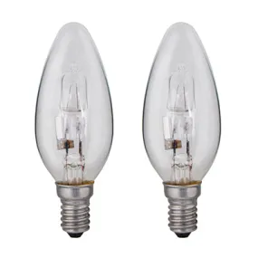 Halogen Candle E14 28w WW Twin Pack