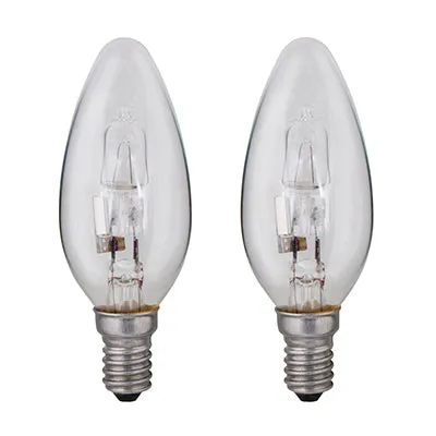 Halogen Candle E14 28w WW Twin Pack