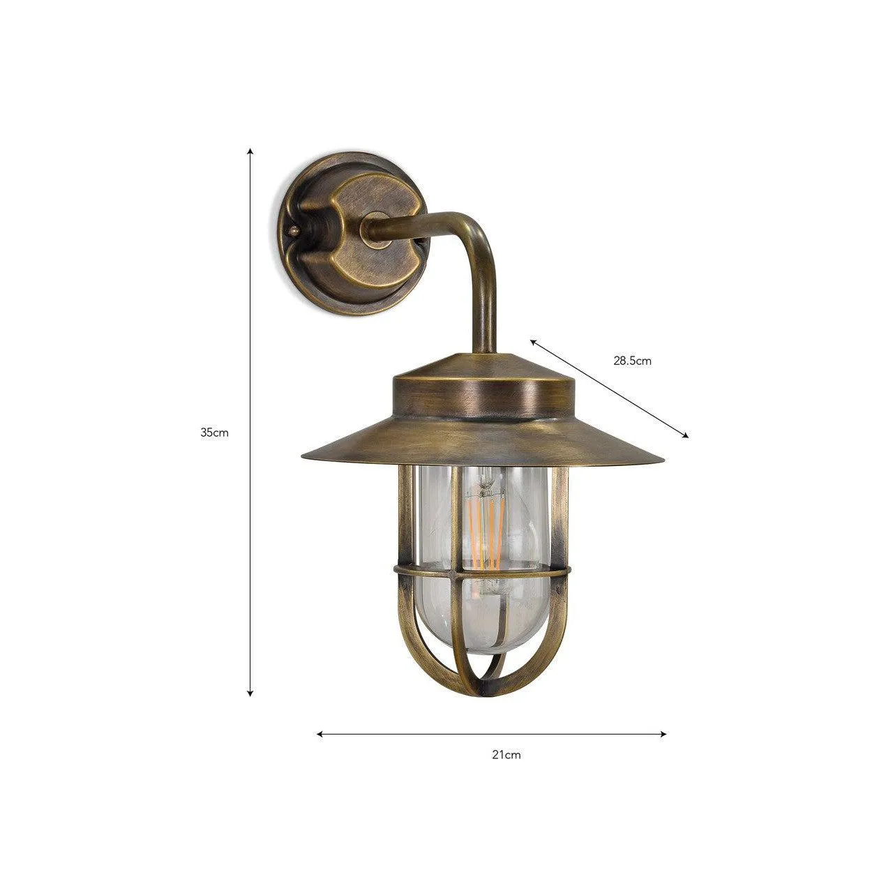 Hanwell Wall Light | Antique Brass