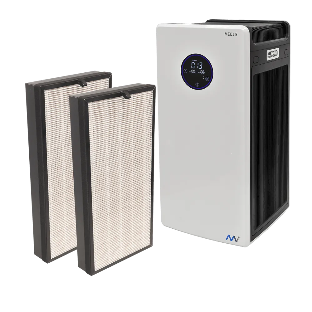 HEPA UV-C Air Purifier MAXVAC Medi® 8 with Variable Air-flow for rooms up to 260m3