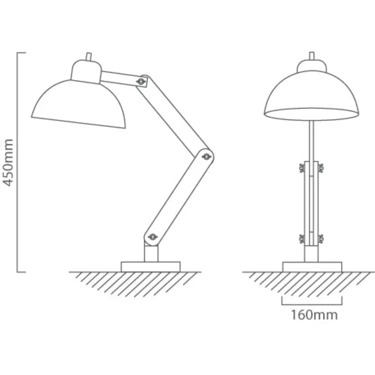 Heston Table Lamp White