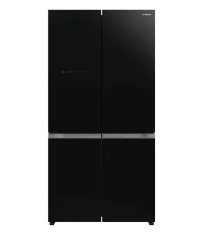 Hitachi R-WB700VMS2-GBK 645L French Bottom Freezer Deluxe 4-Door Refrigerator - Glass Black