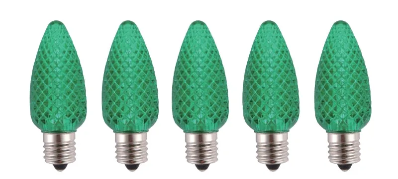 Hometown Holidays 24995 Bulb, Intermediate Lamp Base, LED Lamp, Crystal Green Light :BX25: QUANTITY: 1