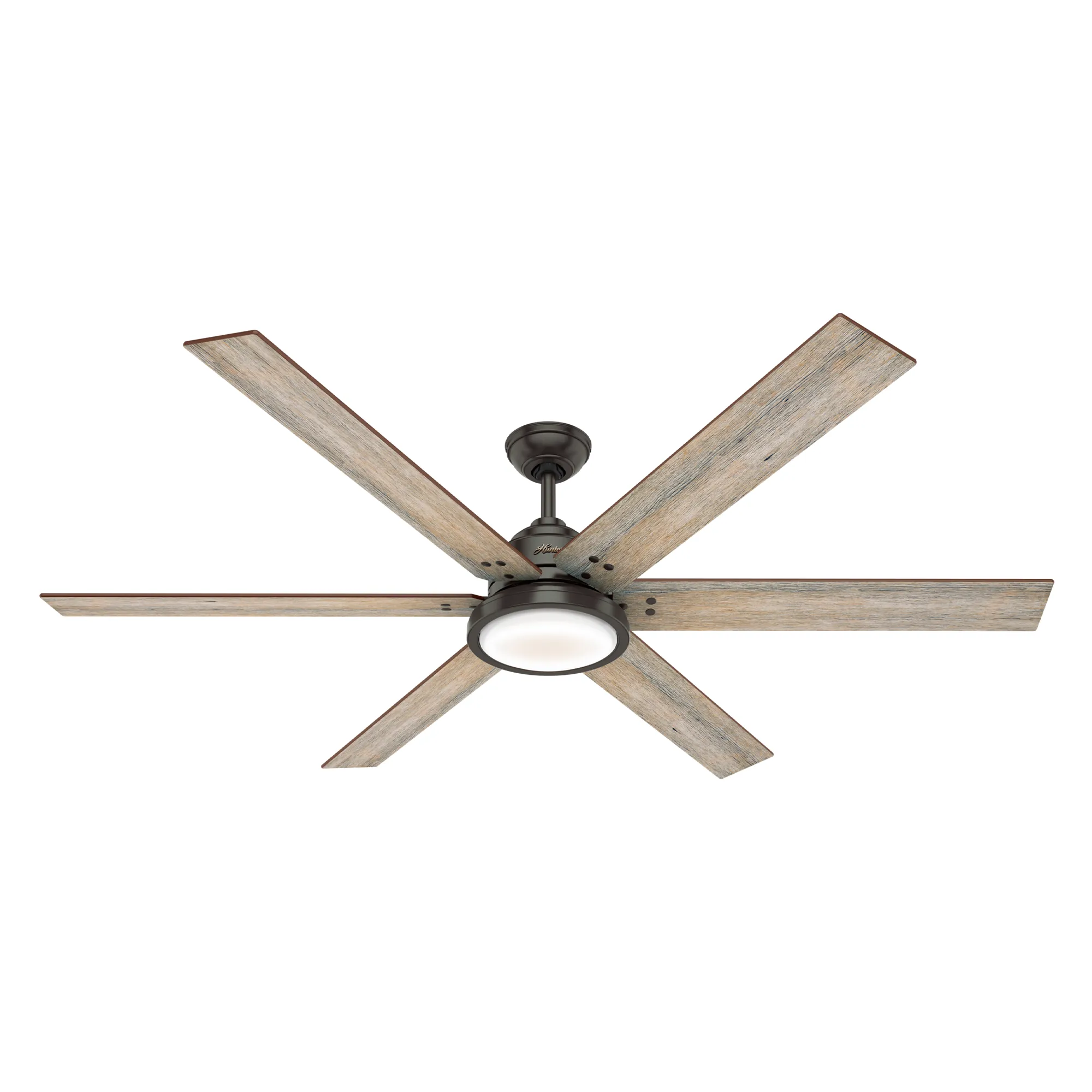 Hunter 70 inch Warrant Ceiling Fan with LED Light Kit and Wall Control