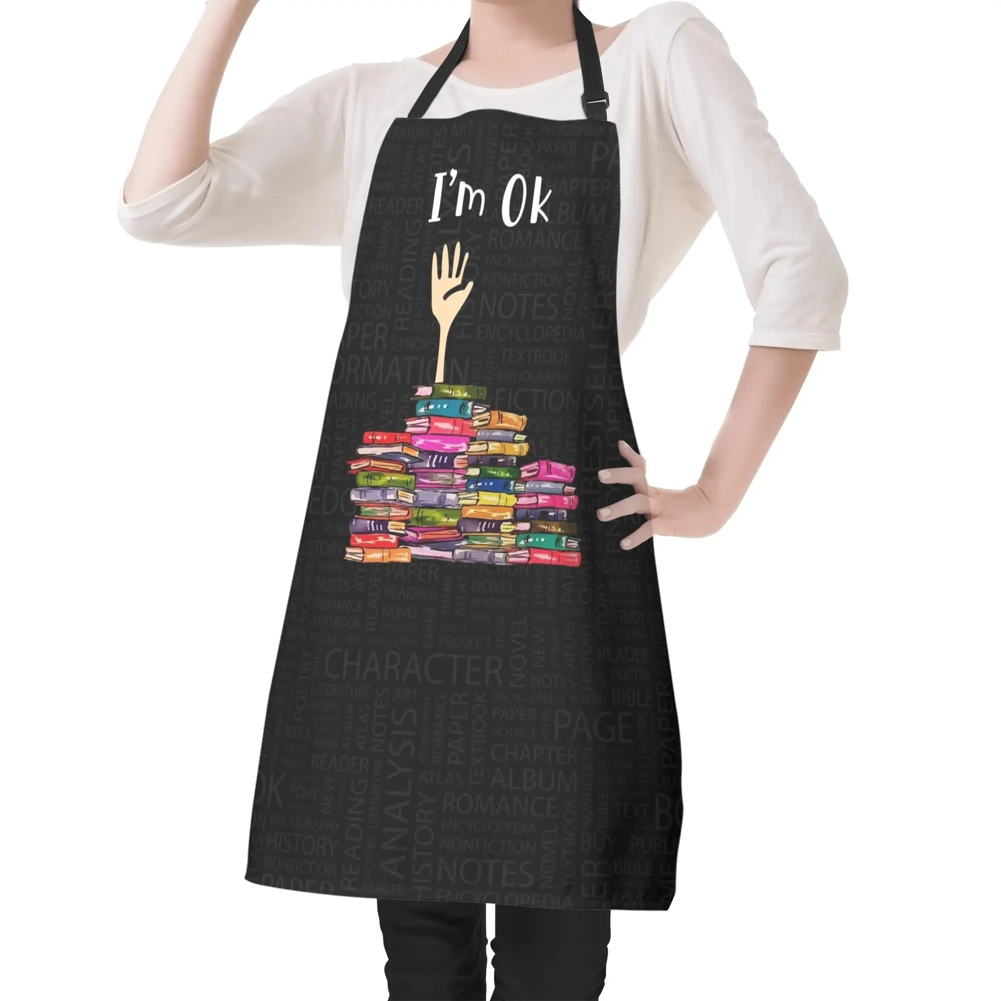 I'm Ok Apron Book Lovers Gift APR22